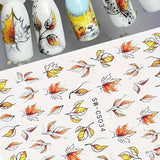 6 Blatt Herbst Nagelsticker, Ahornblatt Selbstklebend Nagelaufkleber, Herbst Nail Naklejka, Nageldesign Zubehör, Nail Art Naklejka, Selbstklebende Deko Für Nägel