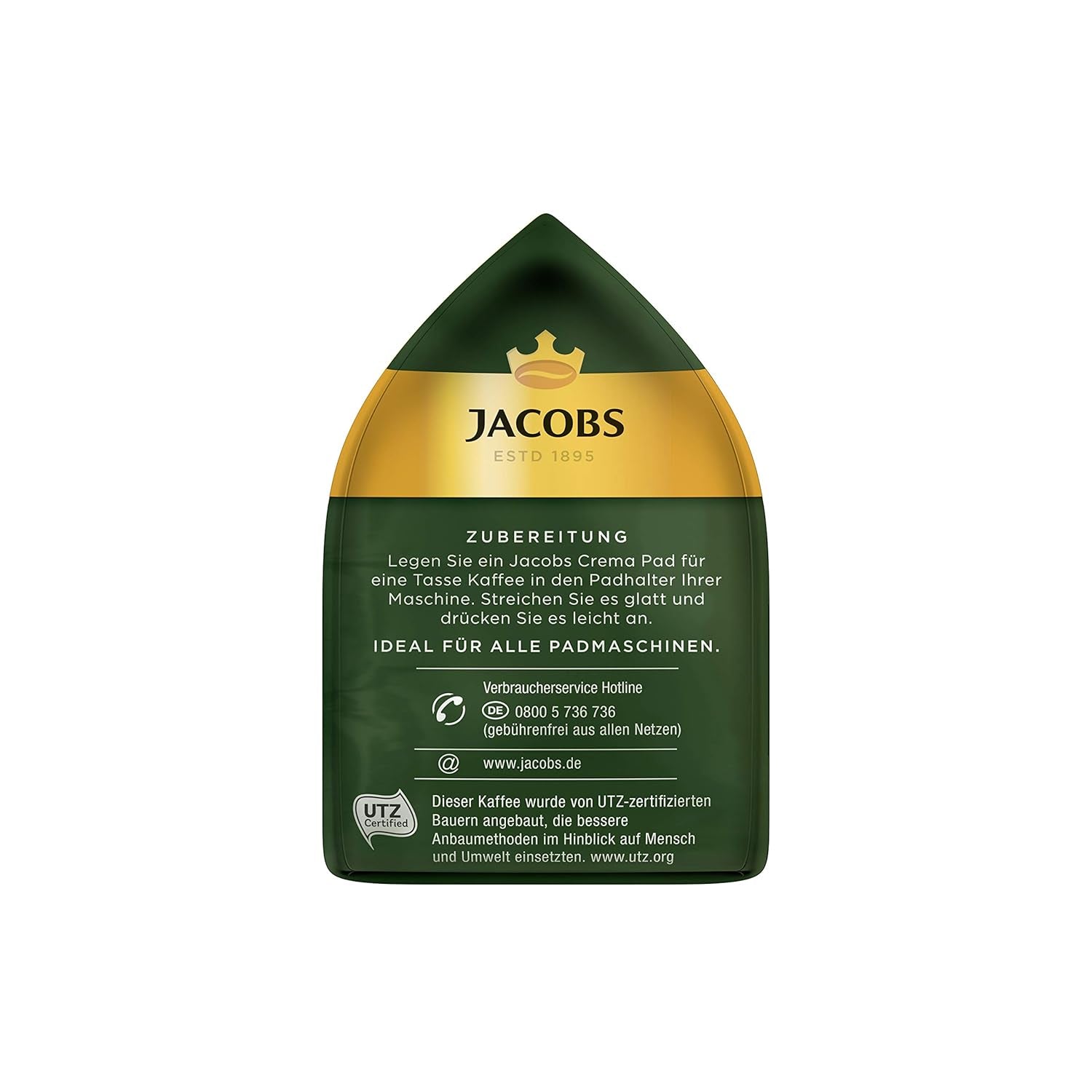 Kräftig Cream Pads, 90 kompatybilnych z Senseo Kaffeepads UTZ-zertifiziert, 5er Pack, 5 x 18 Getränke & Cream Pads, 90 kompatybilnych z Senseo Kaffeepads UTZ-zertifiziert, 5er Pack, 5 x 18 Getränke