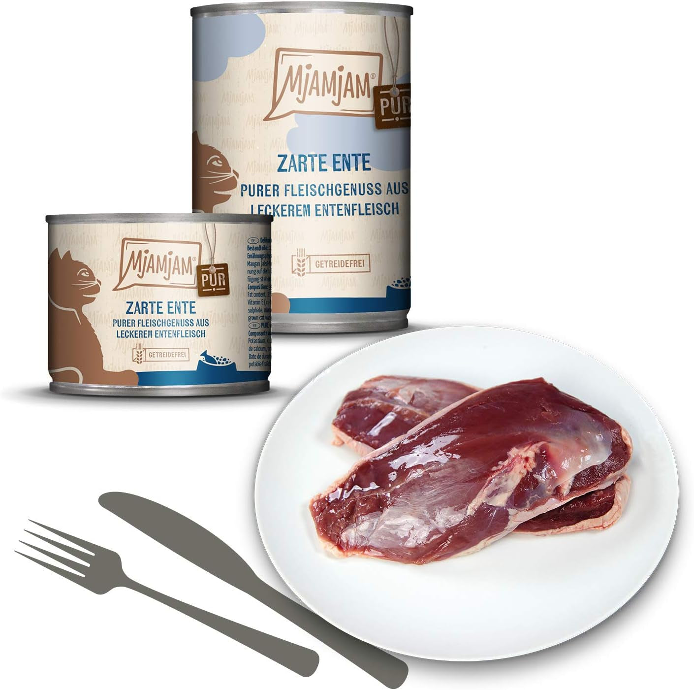 MjAMjAM - Mokra karma premium dla kotów - Pack Mix V - Pure Meat Delight 6 opakowań (6 x 400g) bez zbóż z dodatkowym mięsem