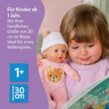 Baby Born Rosie miękka lalka 30 cm z 6 dźwiękami i butelką, różowa