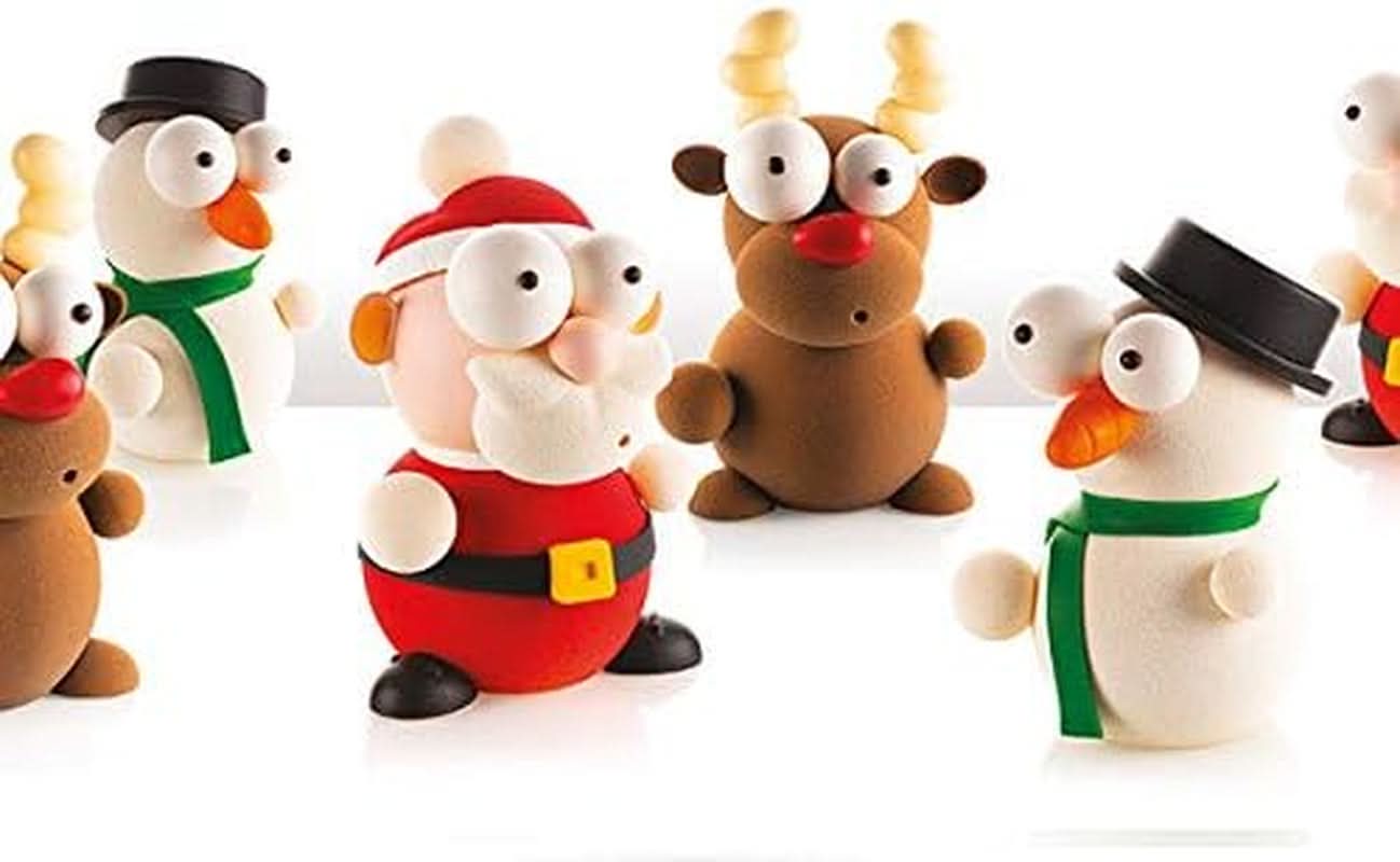 SILIKOMART Zestaw Rudolf Formen do czekolady, Boże Narodzenie, 5 sztuk Kuchnia Naty Shop