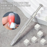 100 Stück Nail Art Schwamm Mit Piercing Zange, Nail Art Zubehör Schwamm Mit Piercing Kugel Aufdreher, Gąbkowy aplikator pędzelkowy, Nagelkunst-Rendering-Werkzeuge, Für Gradient Nail Art Patterns Erstellen.