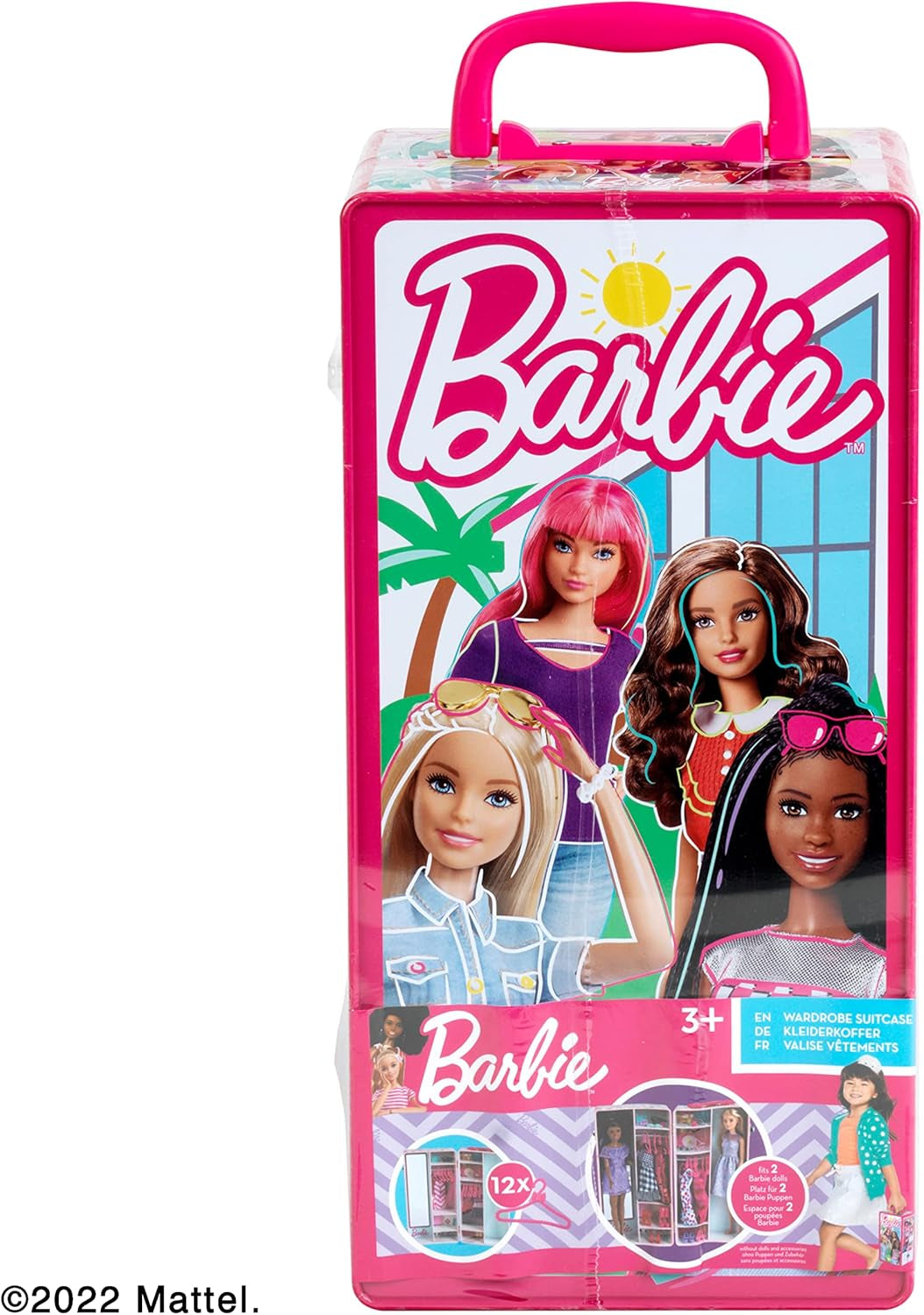 Theo Klein 5801 Szafa Barbie z drążkami na ubrania i przegródkami, zabawka dla dzieci w wieku od 3 lat, zawiera akcesoria, wielokolorowa