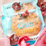 Chia i cytryna - pojedynczo pakowane wegańskie ciasteczka, bezglutenowe, bez soi, organiczne, z orzechami nerkowca i owsa - opakowanie zbiorcze 12 x 50 g