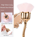 Nail Art Staubpinsel Für Maniküre Rose Kopfbürste,Nagel Kunst Staub Entferner Pinsel,Makijaż-Pinsel Weich,Zubehör Nagel Werkzeuge