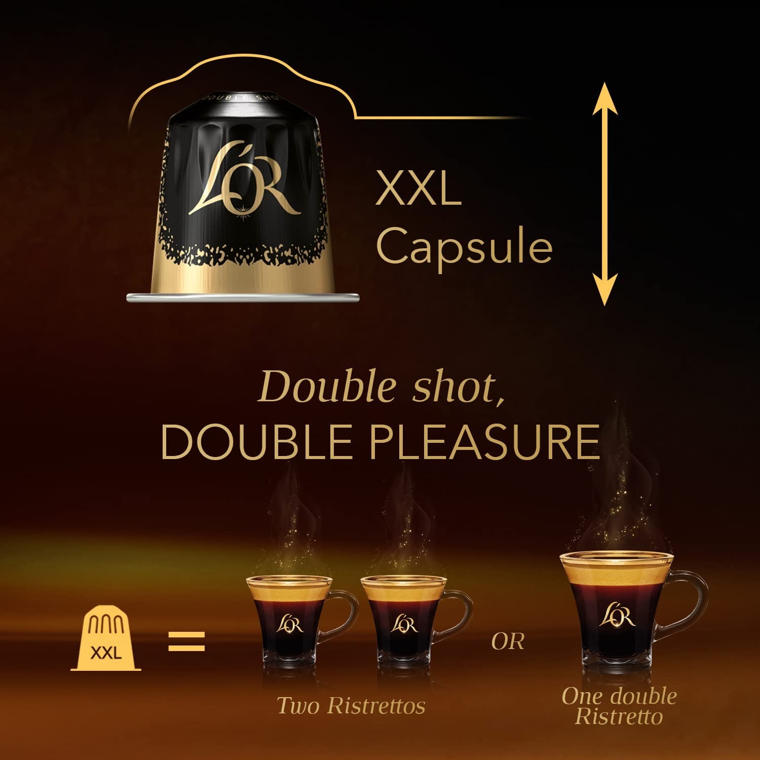 L'OR Barista Kaffeekapseln Ristretto, wyłącznie dla L'OR Barista Maschinen, pakiet 5er, 5 x 10 Kapseln