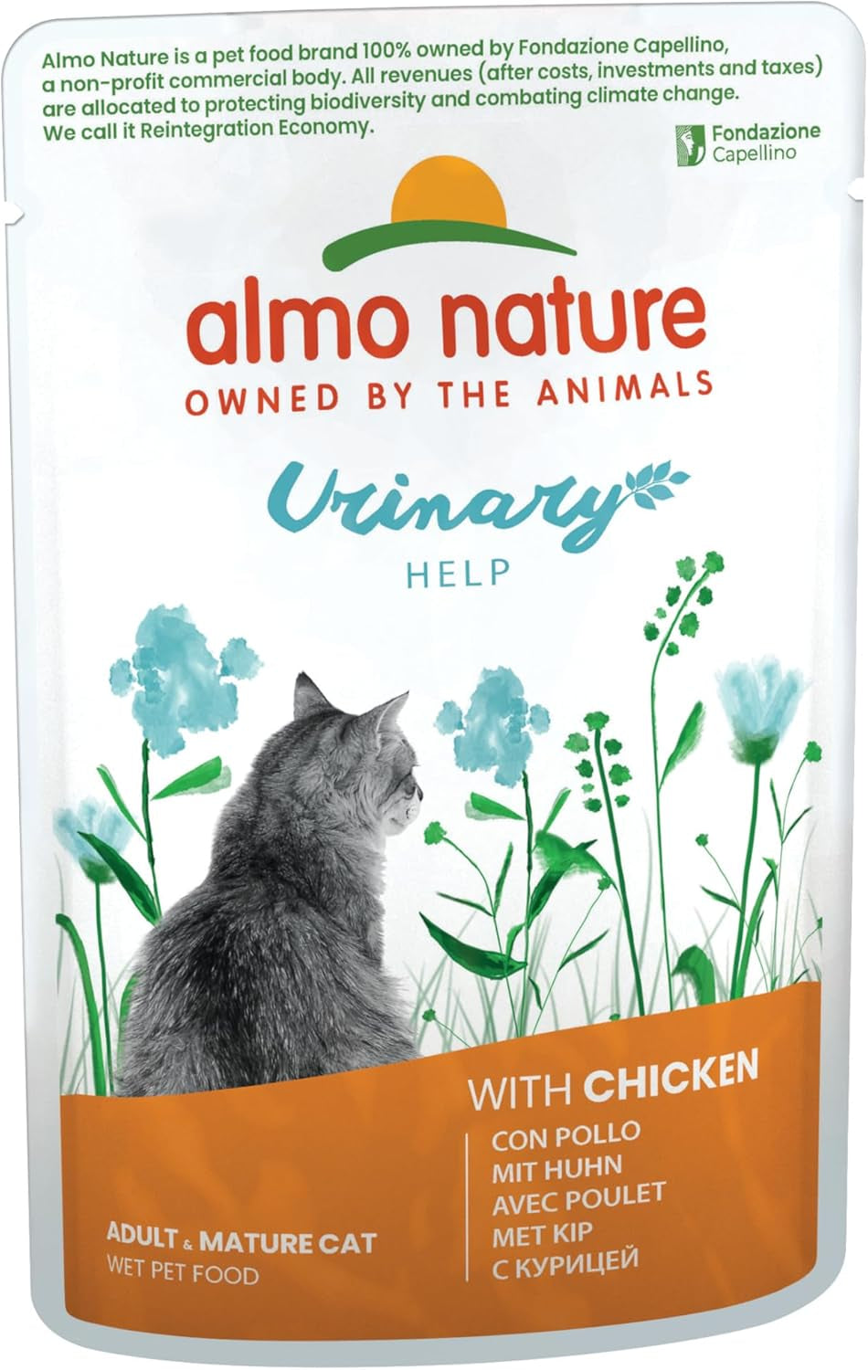 Almo Nature Functional Urinary Help - Mokra karma dla dorosłych kotów i kociąt - Wspomaga zdrowie dróg moczowych - 30 saszetek po 70 g