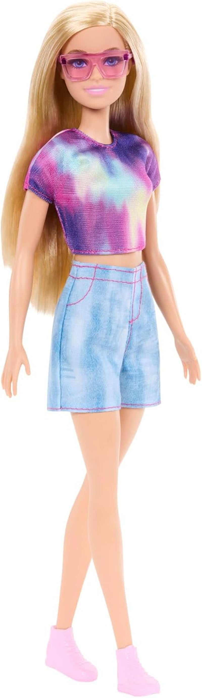 Barbie Mysteries: lalka Detektywi z Malibu Beach w charakterystycznym stroju i akcesoriach, w tym okularach przeciwsłonecznych, JFV63