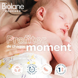 BIOLANE - Pieluszki krótkie - Rozmiar 5 (12-18 kg) - Szczelność 12 godzin - Opakowanie na 1 miesiąc - 120 pieluszek - ekologiczne