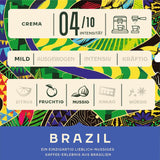 Jacobs Kaffeebohnen Origins Brazylia, łagodna nutsiger Geschmack aus Brasilien, geröstet w Bremie, Intensität 4/10, Kaffee ganze Bohnen, 1 kg