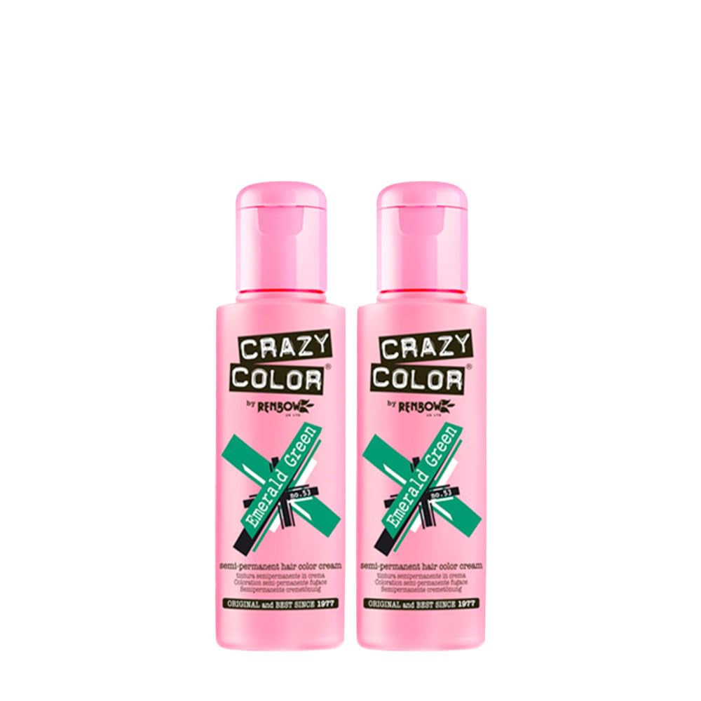 GO TOXIC Półtrwały krem koloryzujący UV do włosów, 100 ml (1 opakowanie) Naty Shop Zielona farba do włosów 100 ml (2 opakowania)