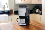 Ekspres do kawy Russell Hobbs z młynkiem i dzbankiem termicznym [cyfrowy timer, słuchawka prysznicowa dla optymalnej ekstrakcji i aromatu] Grind&Brew (1–10 filiżanek, 3 poziomy mielenia) Filtrowy ekspres do kawy 25620-56