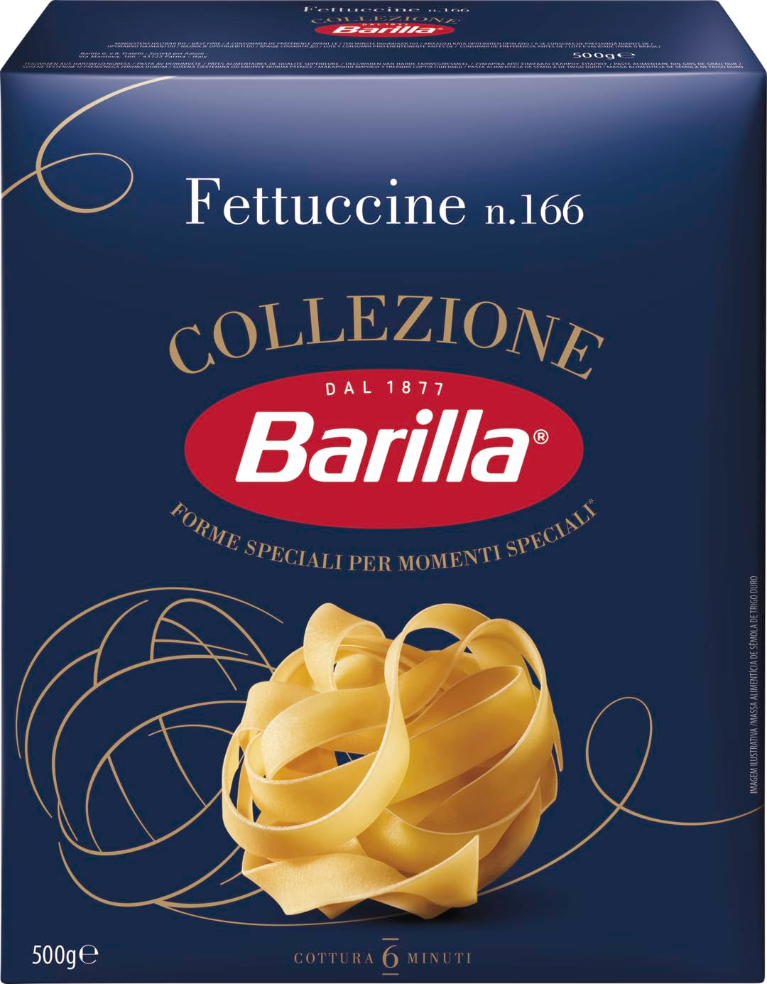 Pasta Barilla Collezione Fettuccine, (1 x 500 g) (3 sztuki w opakowaniu)