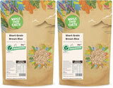 Wholefood Earth krótkoziarnisty ryż brązowy - bez GMO - naturalny - wegański - bez nabiału - bez dodatku cukru, 2 kg