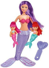 Simba 105734162001 105734162 - Steffi Love The Twin Mermaids / dwa warianty / Steffi jako syrenka / z dwiema małymi syrenkami / modna lalka / 29 cm, dla dzieci od 3 lat