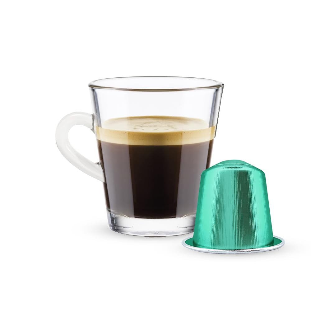 - Kapsułki kompatybilne z Kaffee Nespresso® – bezkofeinowe – 10 kapsułek (opakowanie po 5)