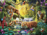 Ravensburger Puzzle 12000696 - Idylla w oku wody - 1500 elementów puzzle dla dorosłych i dzieci powyżej 14 lat, puzzle z motywem tygrysa Puzzle Naty Shop Old design