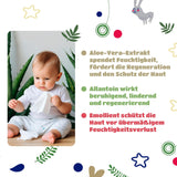 Kindii Natural Balance chusteczki nawilżane dla niemowląt – (1 x 60 szt.) Chusteczki nawilżane dla niemowląt i dzieci – Ochronne, Aloe Vera, Delikatny zapach – 60 szt.