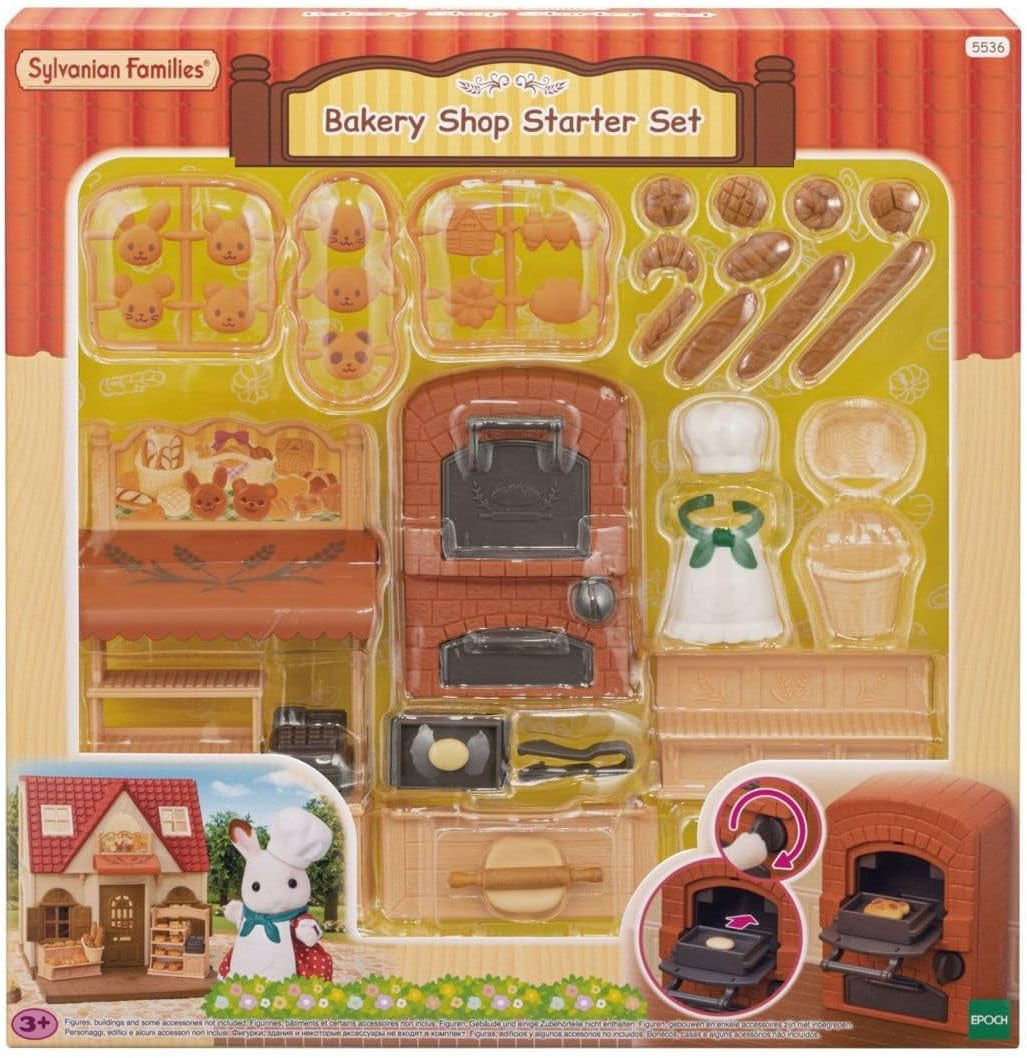 Sylvanian Families 5536 Zestaw startowy z piekarnią - Zestaw z domkiem dla lalek Domki dla lalek Naty Shop Domyślny tytuł