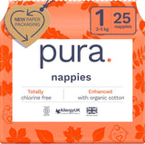 Pieluszki Eco Baby - Rozmiar 3 (4-9 kg), 1 opakowanie (26 pieluch), Ultra miękkie pieluszki dla wrażliwej skóry, Bawełna organiczna, Ochrona przed wyciekaniem do 12 godzin, Nowa tabela rozmiarów