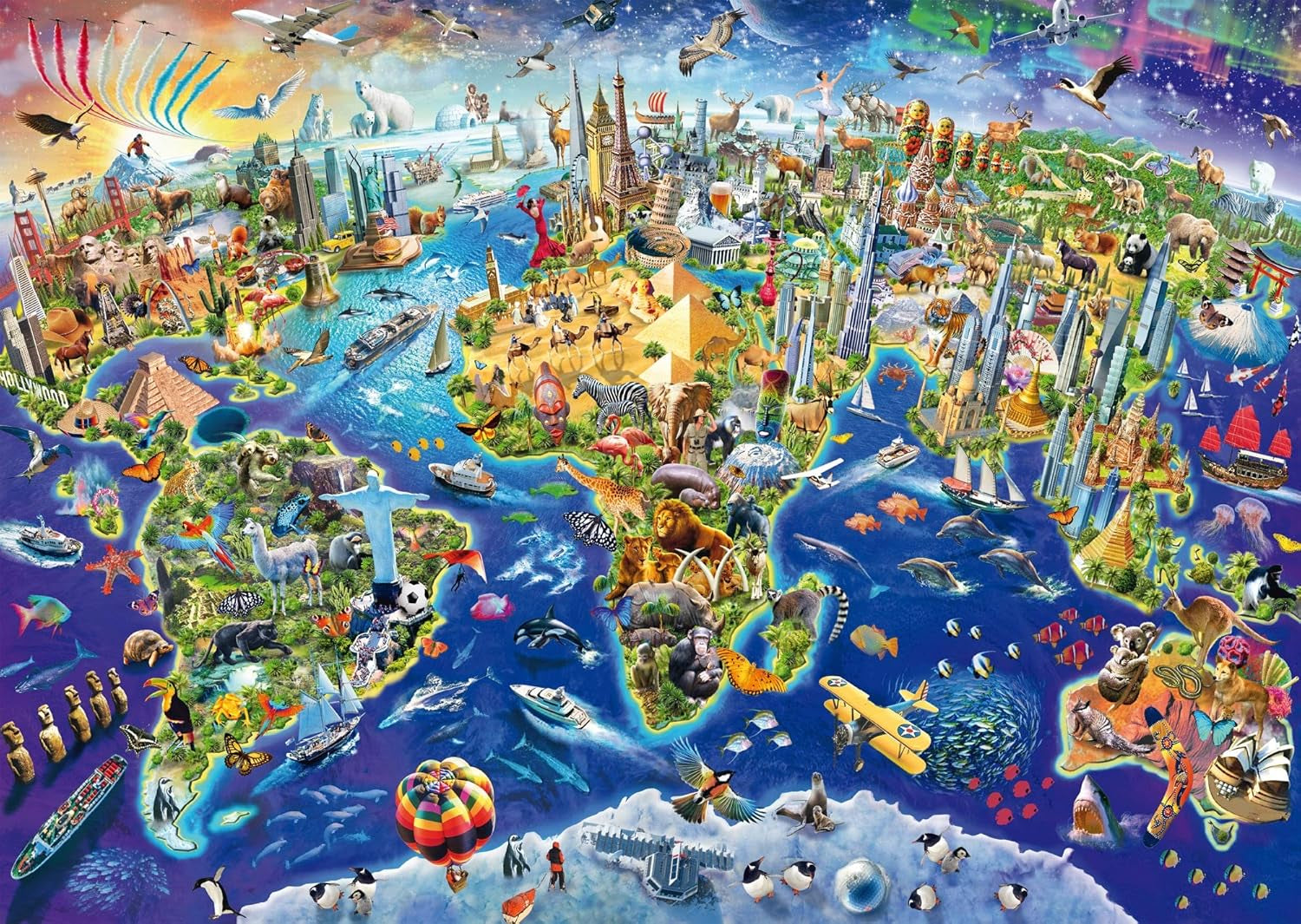 Schmidt Spiele 58288, Odkryj świat, układanka 1000 elementów Puzzle Naty Shop