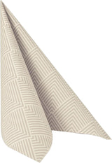 Papstar, 50 serwetek „ROYAL Collection” 1/4-krotnie 40 cm x 40 cm „Elegance” brązowe, #86498 (2 sztuki w opakowaniu)