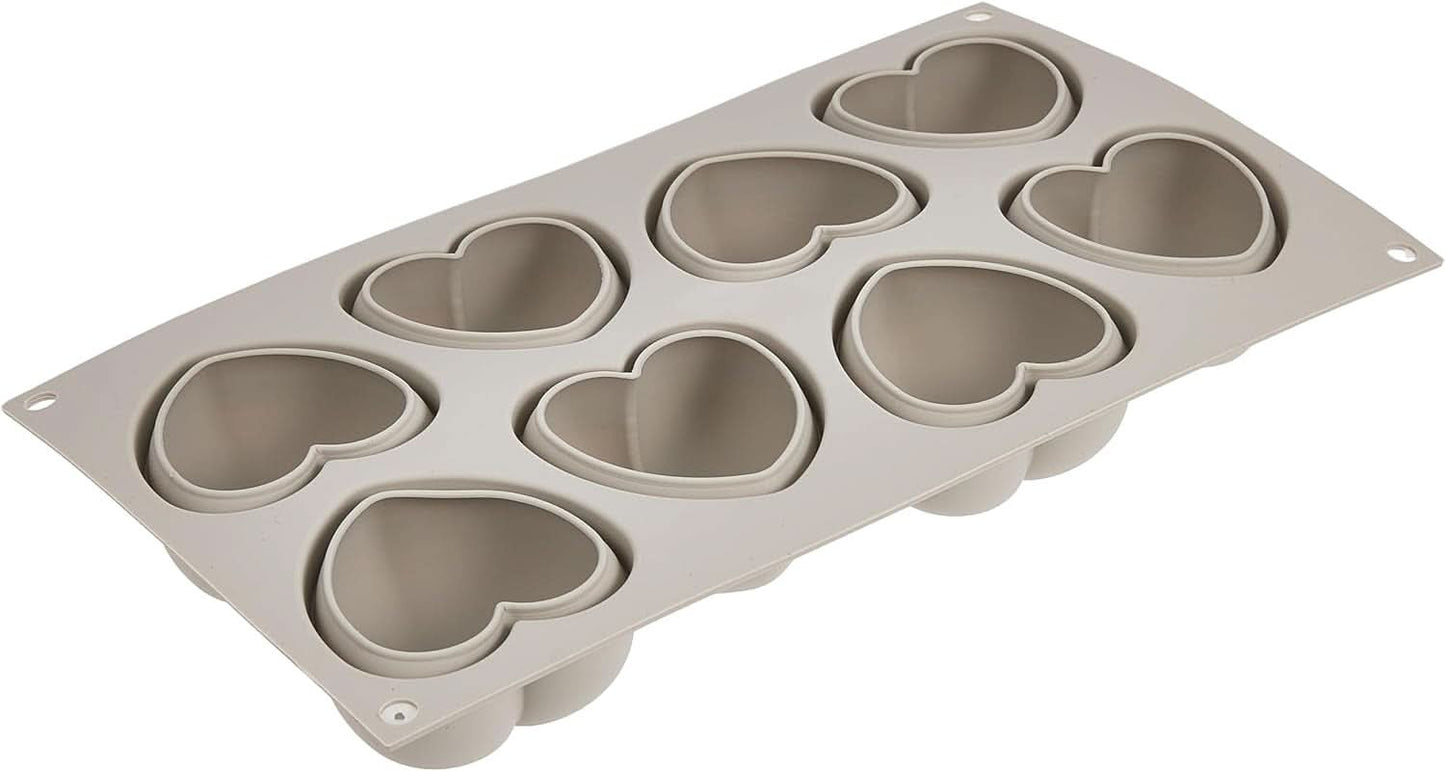 Silikomart, Forma do ciast silikonowych Tartufo, 8 pojedynczych otworów, Ø 62 H 52 mm Kuchnia Naty Shop Mini Hearts