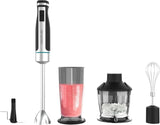 Mikser ręczny Cecotec Powergear 1500 - Klingen Aus Titanium Beschichtung, 21 Geschwindigkeitsstufen, 1500 W, Inklusiv Glas Mit Deckel. (Schwarz Und Edelstahl, XL) Kuchnia Naty Shop 4 Zubehörteile