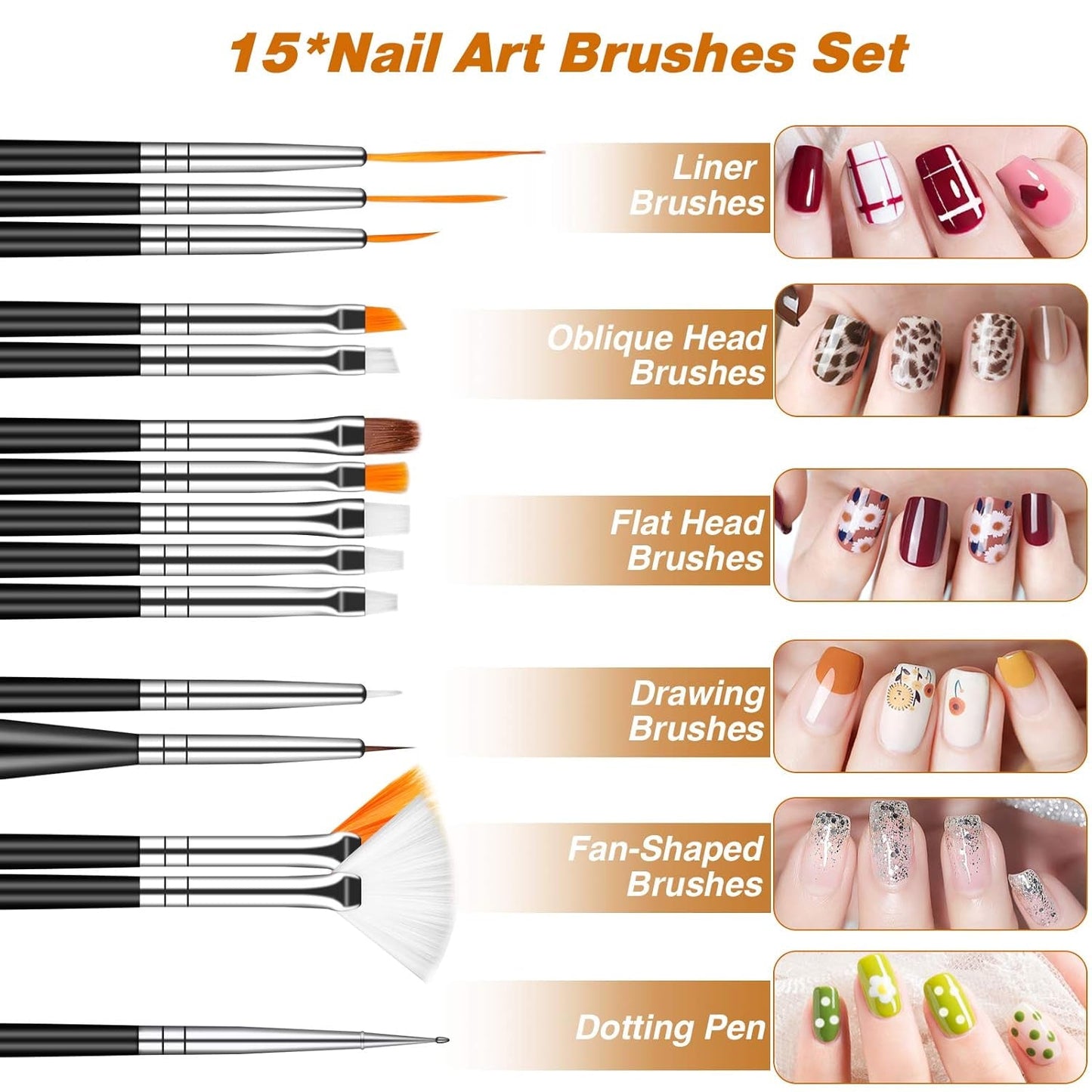 Zestaw MELLIEX 45 Stück Nail Art Dekoration Zubehör, Nägel Pinsel Strasssteine ​​​​Glitzer Goldfolie Nageldesign Dotted Pen Streifenband Für Nagelkunst Zestaw do manicure