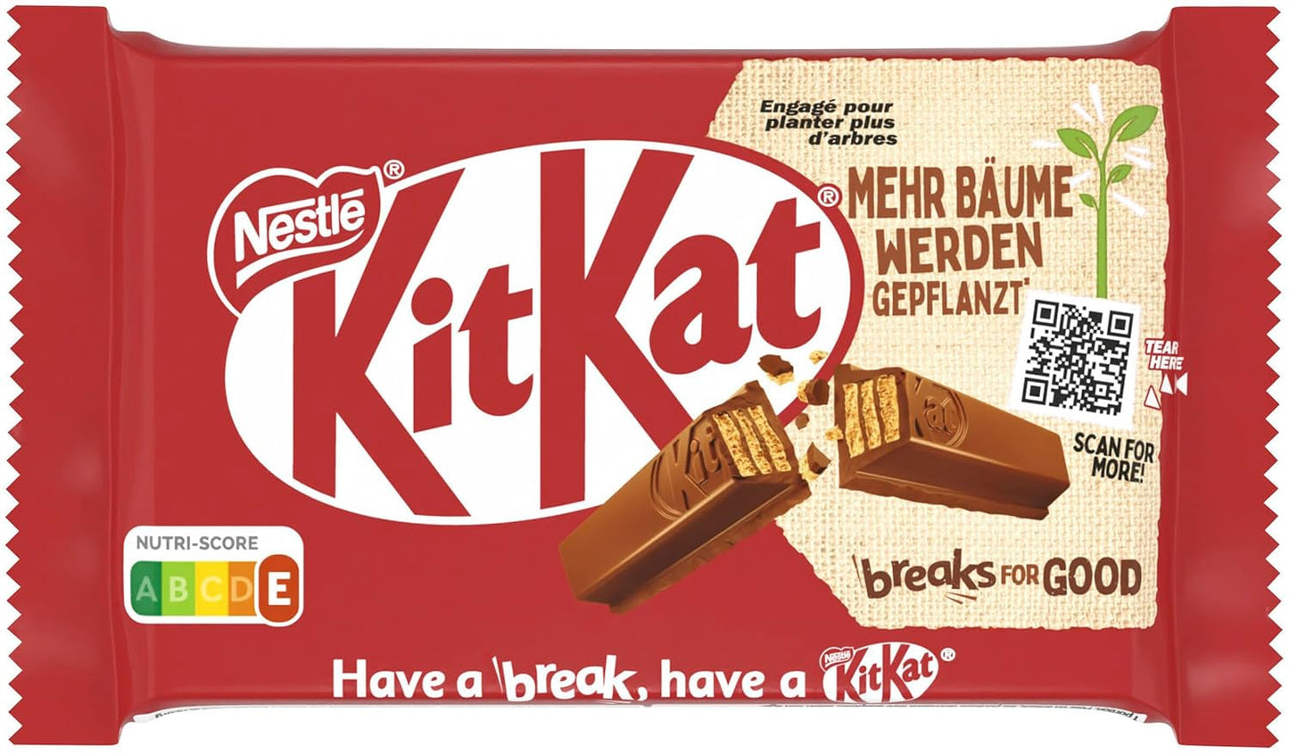 Klasyczne batoniki czekoladowe Nestlé, chrupiące batoniki waflowe z mlecznej czekolady, opakowanie 48 szt. (24 x 41,5 g)
