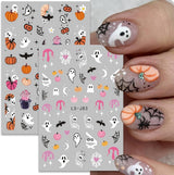 Nagelsticker Halloween, 8 Blätter Halloween Nagelsticker, Kürbis naklejka na paznokcie, zdobienia paznokci, Nagel Charms, Nagel Zubehör, Nageldesign, Boże Narodzenie (typ A)