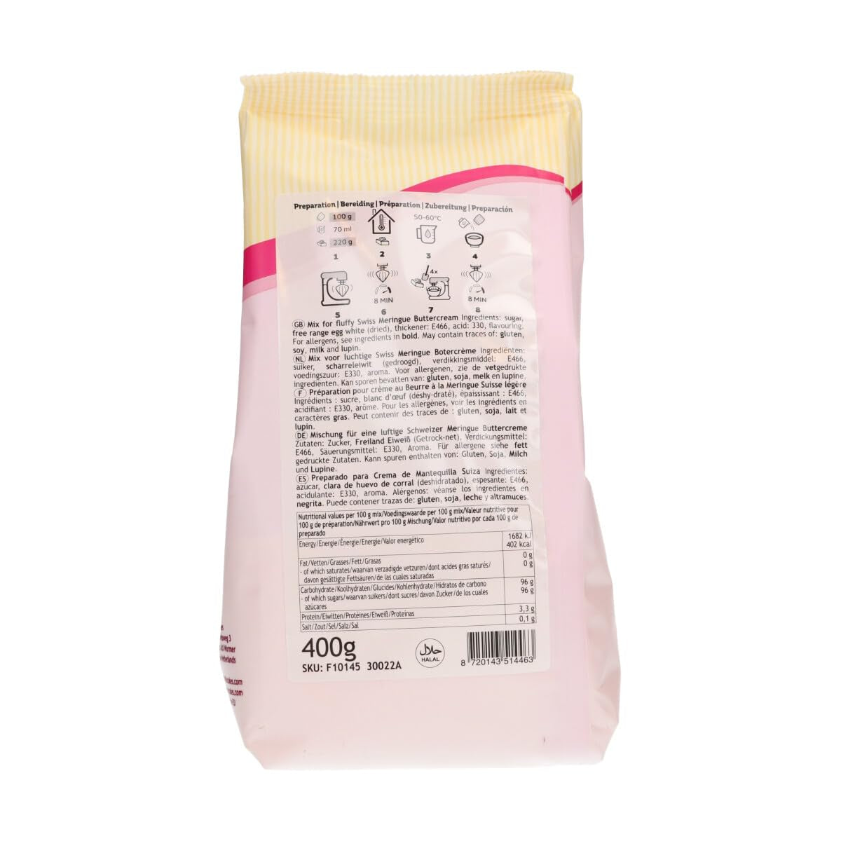 Funcakes Mix Für Schweizer Baiser Buttercreme: Einfach Zu Berübenen, Cremig, Perfekt Zum Dekorieren, Abdecken Und Füllen Von Kuchen, Belag Auf Cupcakes. 400 G. Mieszanka do pieczenia i gotowania Naty Shop