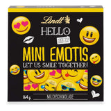 Asortyment czekoladowy (37 kulek LINDOR, 24 patyczki Hello Mini, 10 Mini Fioretto), prezent czekoladowy (1 x 815 g) i HELLO Mini Emoti, mleczna czekolada w 5 wzorach emotikonów, 164 g