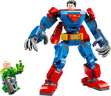 LEGO DC Superman Mech kontra. Lex Luthor — zabawka superbohatera z 2 minifigurkami — figurka do zbudowania z ruchomymi rękami, nogami i palcami — prezent dla chłopców i dziewcząt w wieku od 6 lat 76302 Zestawy do budowania Besuche den LEGO-Store