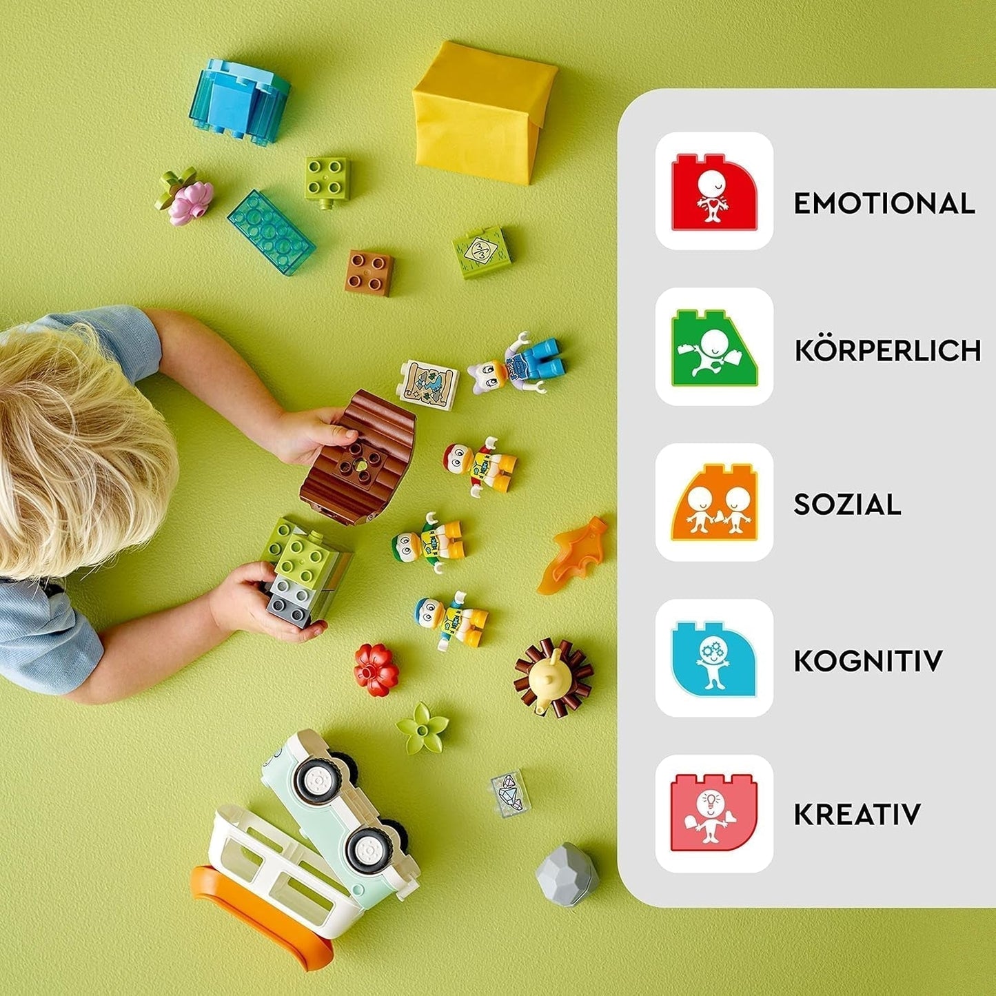 LEGO 10997 DUPLO Disney Mickey i przyjaciele na kempingu — zestaw przygód z kamperem, kajakiem i figurką kaczki Daisy, zabawka do budowania na prezent dla małych dzieci w wieku od 2 lat, zestawy konstrukcyjne dla dziewcząt i chłopców Besuche den LEGO-Store
