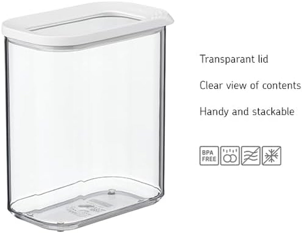 Mepal - Pudełko do przechowywania w lodówce Modula XXL - Pojemnik na żywność z pokrywką - Organizer do kuchni i plastikowe pudełko do przechowywania - Organizer do lodówki z możliwością sztaplowania i zamykania - 4800ml - Białe pudełka do przechowywania żywności Naty Shop