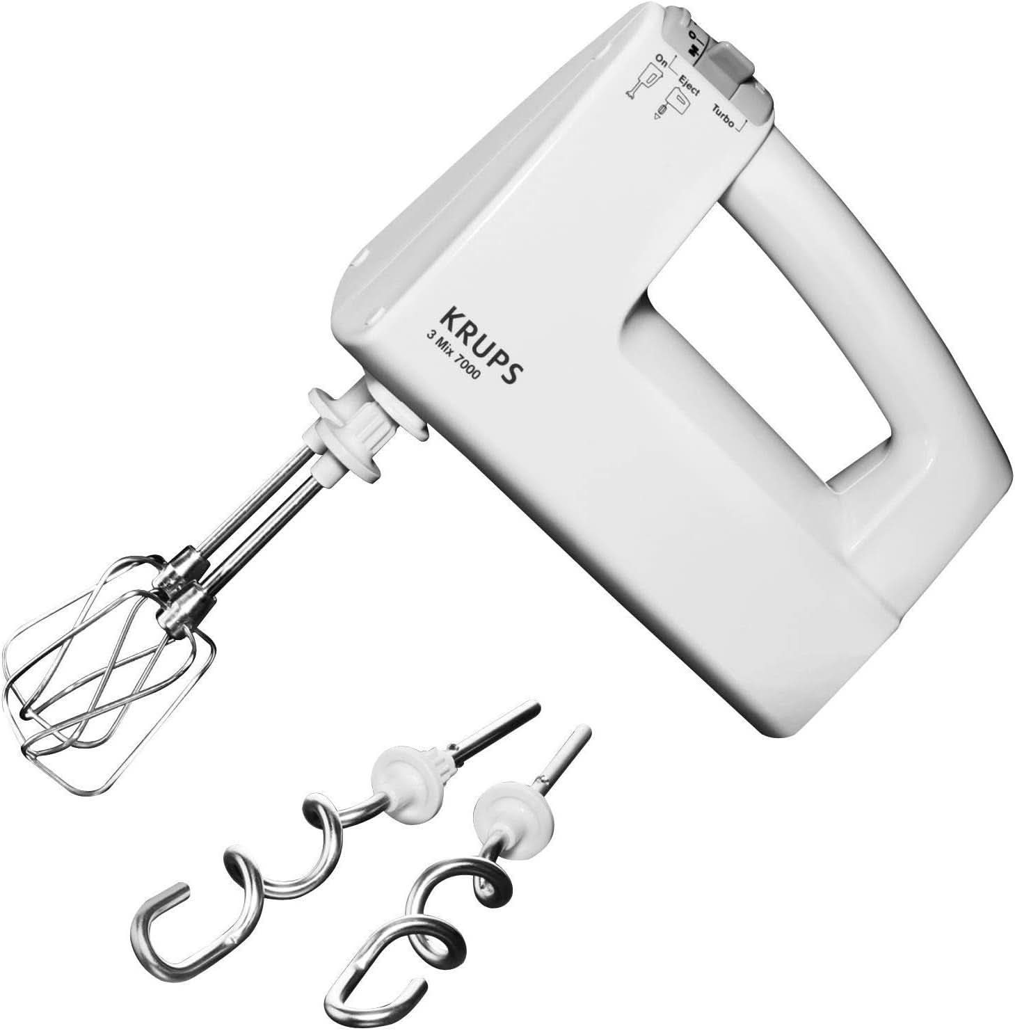Krups 3Mix 7000 Mikser ręczny 60 Jahre Special Edition, 500 Watt, Knet- Und Rührhaken Aus Edelstahl, Langes Netzkabel, Zubehörtasche, F6085811, Schwarz/Kupfer Kitchen Naty Shop Single