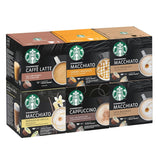 STARBUCKS Probierset, pakiet odmian White Cup firmy Nescafé Dolce Gusto Kaffeekapseln & Vanilla Macchiato firmy Nescafé Dolce Gusto Kaffeekapseln 6 x 12 (72 kapsułki, 36 porcji)