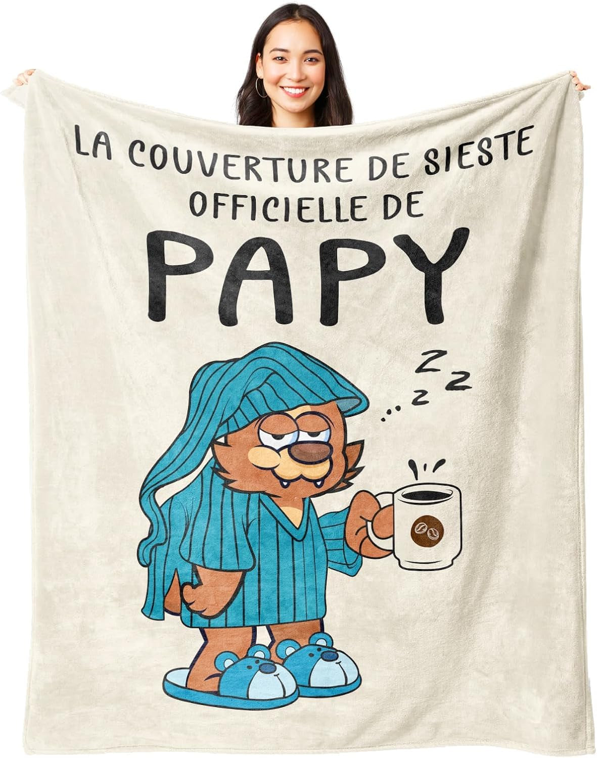 Koc flanelowy Juratar dla taty - prezent na urodziny, dzień ojca i Boże Narodzenie - 152 X 130 cm Łóżka i koce Besuche den Juratar-Store Papy