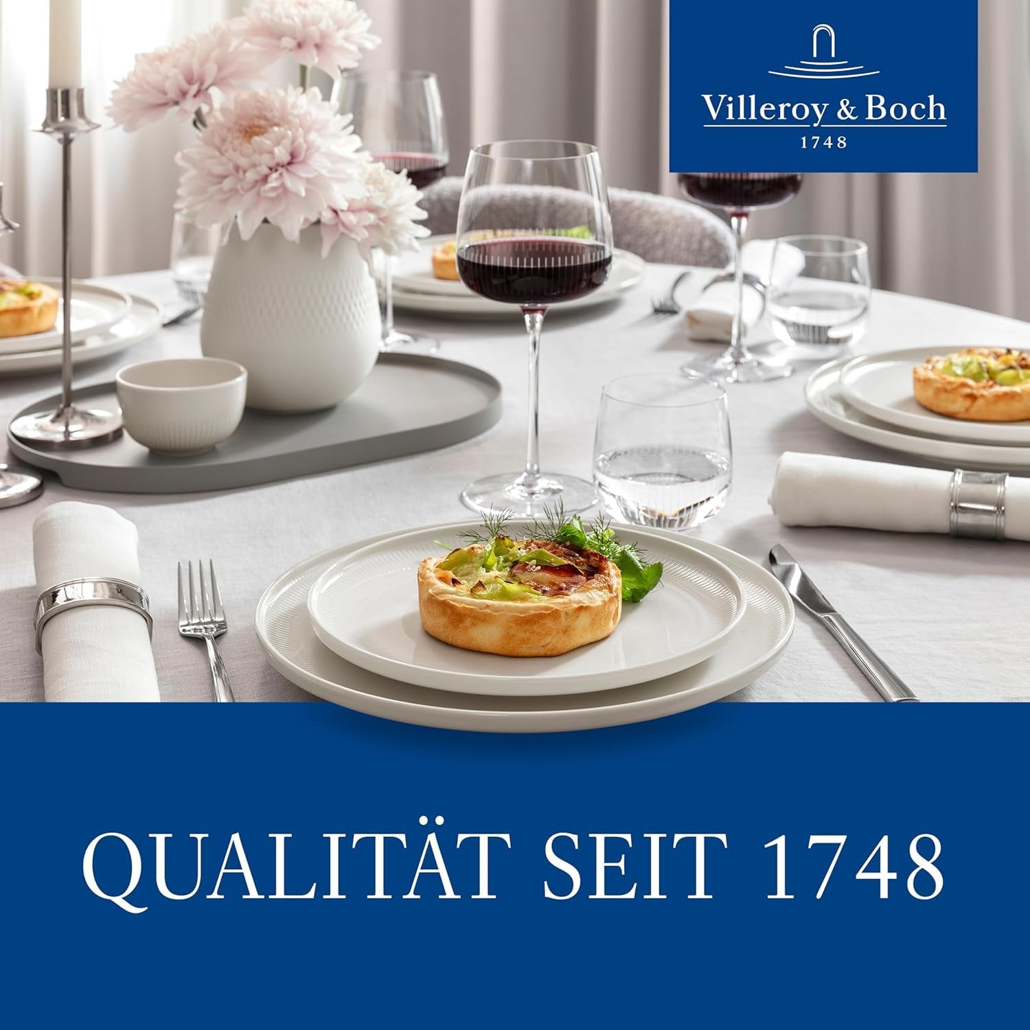 Villeroy & Boch - Kubek na mleko Afina 170 ml, biały, można myć w zmywarce, można używać w kuchence mikrofalowej, karafka na mleko, akcesoria do kawy, dzbanek ceramiczny, spodek, zastawa stołowa, porcelana Premium