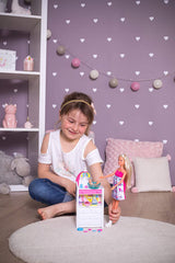 Simba 105733333 - Steffi Love Welcome Twins, ciężarna lalka z bliźniakami, przewijak i wanna, akcesoria, lalka modowa, 29 cm, dla dzieci w wieku 3 lat i więcej