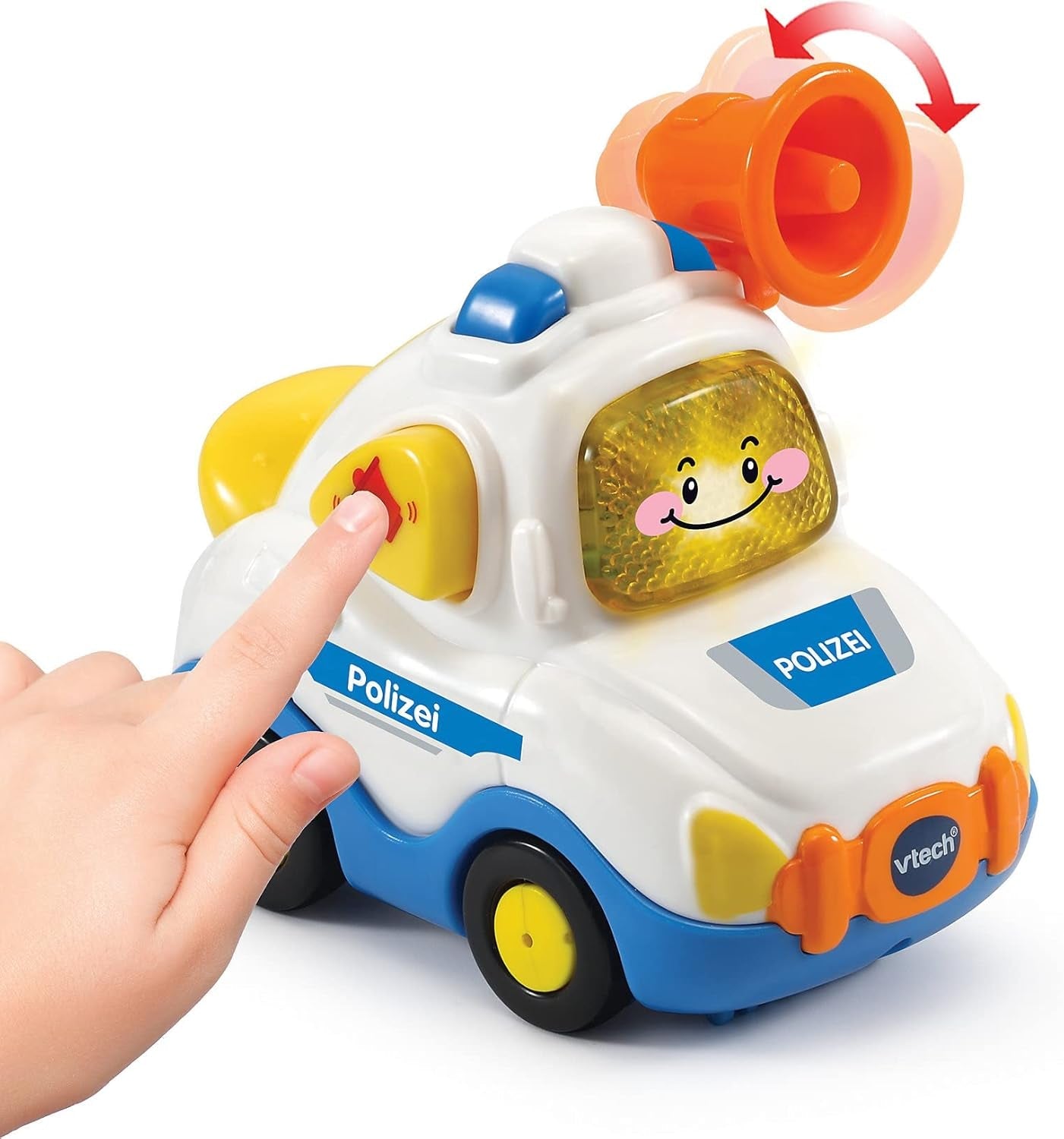 Vtech TUT TUT Baby Flitzer - Policja - Od 1-5 lat & TUT TUT Baby Flitzer - Wóz strażacki - Autko z muzyką, przyciskiem świetlnym, zdaniami i ciekawymi dźwiękami - Od 1-5 lat Baby Toys Naty Shop