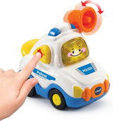 Vtech TUT TUT Baby Flitzer - Policja - Od 1-5 lat & TUT TUT Baby Flitzer - Wóz strażacki - Autko z muzyką, przyciskiem świetlnym, zdaniami i ciekawymi dźwiękami - Od 1-5 lat Baby Toys Naty Shop