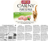Adult Pure & Mild mokra karma dla kotów z kurczakiem i kocimiętką (32 x 100 g), dla wrażliwych kotów, bez zbóż i bez cukru, lekkostrawna mokra karma z kurczakiem