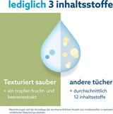 Chusteczki wodne Plastikfreie, Texturierte Reinigungstücher Für Kleinkinder & Babies, 240 Stück (4 opakowania), 99,9 % Wasserbasierte Reinigungstücher, Unperfümiert Für Empfindliche Haut Naty Shop