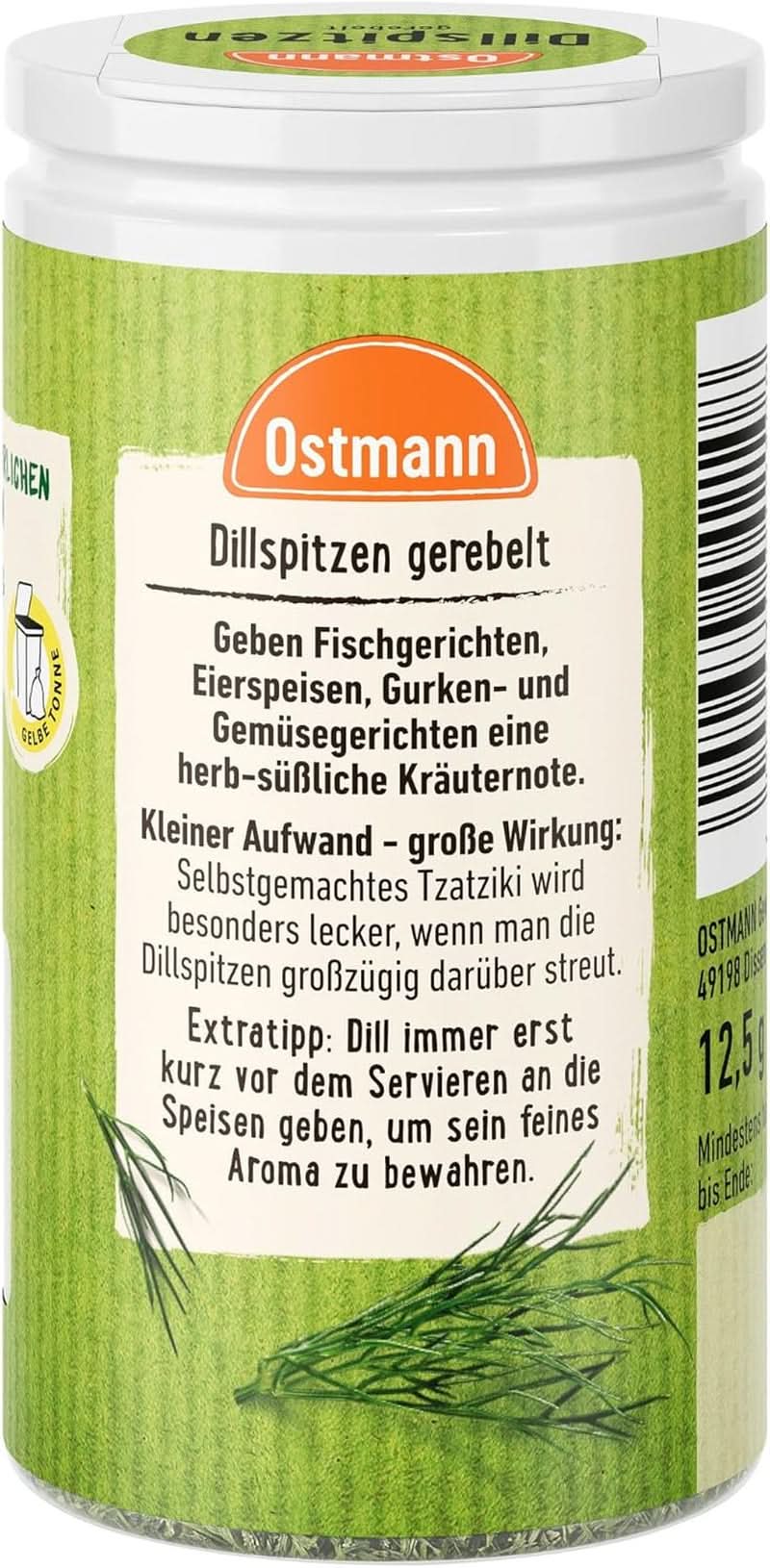 Ostmann - koperek, siekany, 12,5 grama Condimente Naty Shop