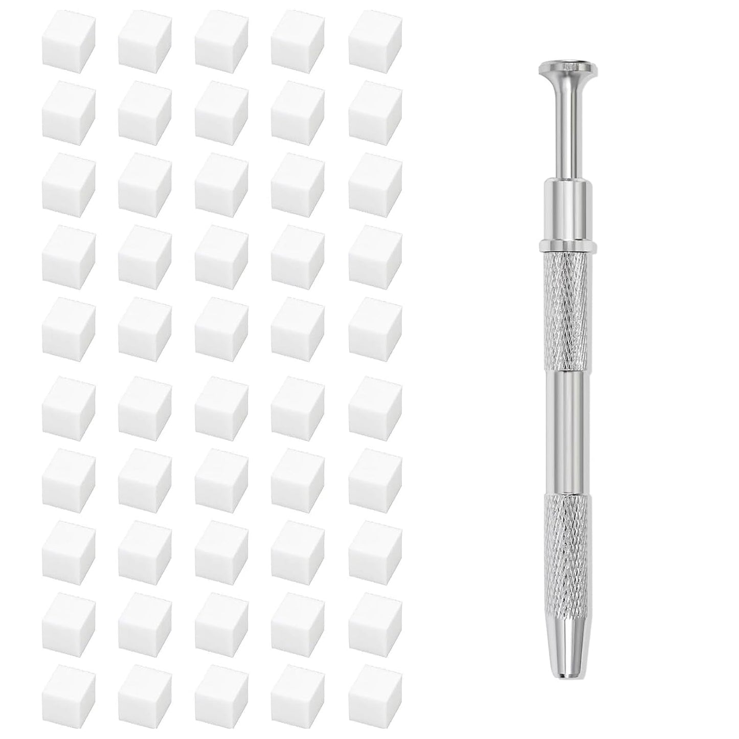 100 Stück Nail Art Schwamm Mit Piercing Zange, Nail Art Zubehör Schwamm Mit Piercing Kugel Aufdreher, Gąbkowy aplikator pędzelkowy, Nagelkunst-Rendering-Werkzeuge, Für Gradient Nail Art Patterns Erstellen.