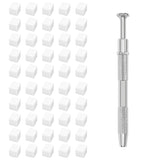 100 Stück Nail Art Schwamm Mit Piercing Zange, Nail Art Zubehör Schwamm Mit Piercing Kugel Aufdreher, Gąbkowy aplikator pędzelkowy, Nagelkunst-Rendering-Werkzeuge, Für Gradient Nail Art Patterns Erstellen.