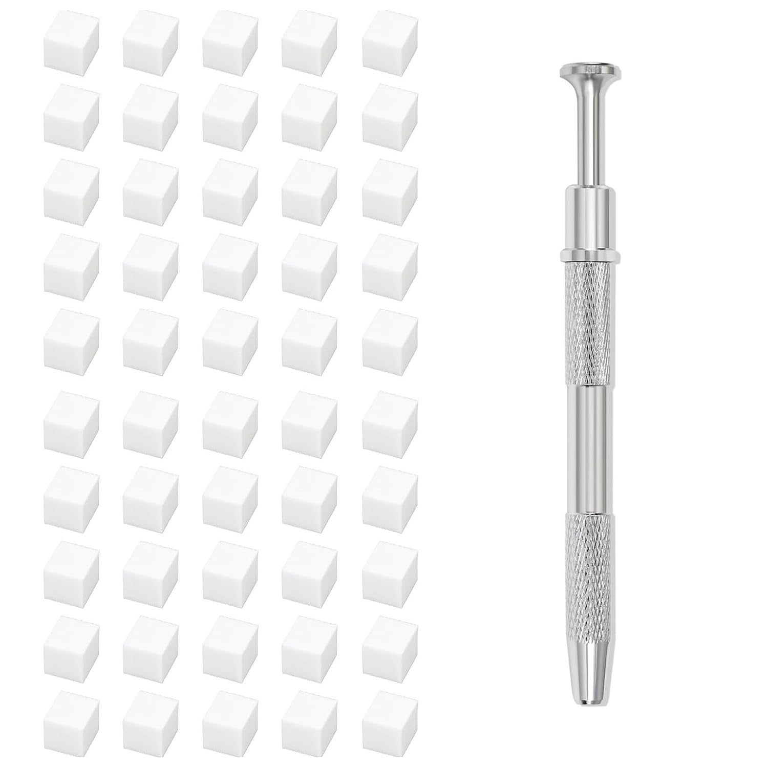 100 Stück Nail Art Schwamm Mit Piercing Zange, Nail Art Zubehör Schwamm Mit Piercing Kugel Aufdreher, Gąbkowy aplikator pędzelkowy, Nagelkunst-Rendering-Werkzeuge, Für Gradient Nail Art Patterns Erstellen.