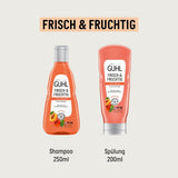 Szampon Guhl Fresh & Fruity - Zawartość: 250 ml - Rodzaj włosów: Normalne Pod prysznic i do kąpieli Guhl